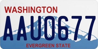 WA license plate AAU0677