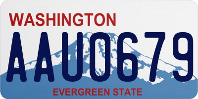 WA license plate AAU0679