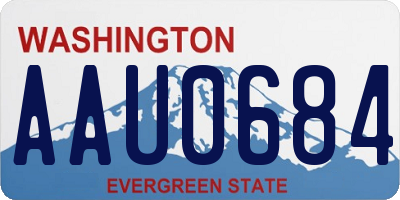 WA license plate AAU0684