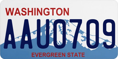WA license plate AAU0709