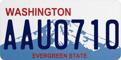 WA license plate AAU0710