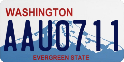 WA license plate AAU0711
