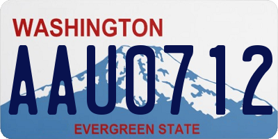 WA license plate AAU0712