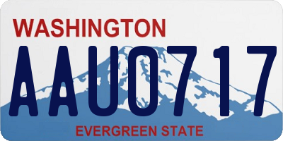 WA license plate AAU0717