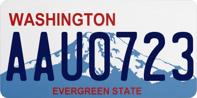 WA license plate AAU0723