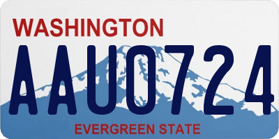 WA license plate AAU0724