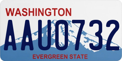WA license plate AAU0732