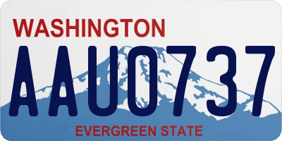 WA license plate AAU0737