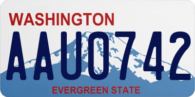 WA license plate AAU0742