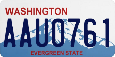 WA license plate AAU0761