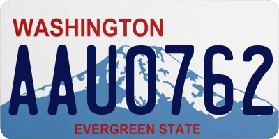 WA license plate AAU0762