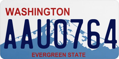 WA license plate AAU0764