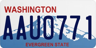 WA license plate AAU0771