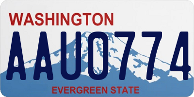 WA license plate AAU0774