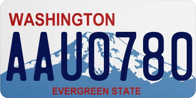WA license plate AAU0780