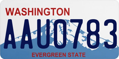 WA license plate AAU0783