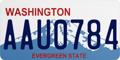 WA license plate AAU0784
