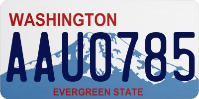 WA license plate AAU0785
