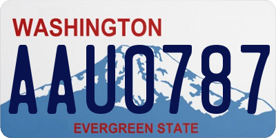 WA license plate AAU0787