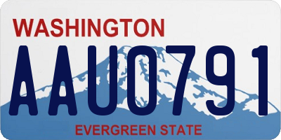 WA license plate AAU0791
