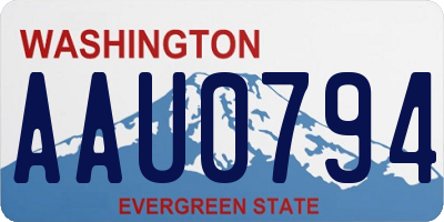 WA license plate AAU0794