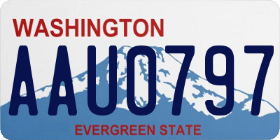 WA license plate AAU0797