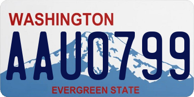 WA license plate AAU0799