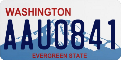 WA license plate AAU0841