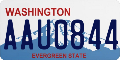 WA license plate AAU0844