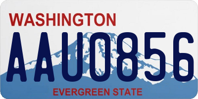 WA license plate AAU0856