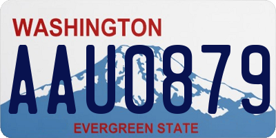 WA license plate AAU0879