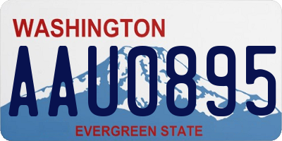 WA license plate AAU0895