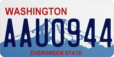 WA license plate AAU0944
