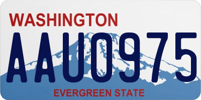 WA license plate AAU0975