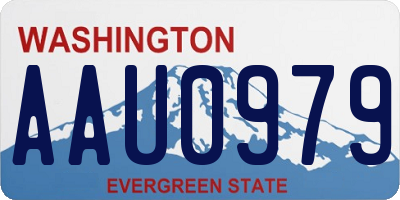 WA license plate AAU0979