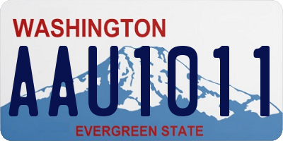WA license plate AAU1011