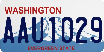 WA license plate AAU1029