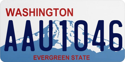 WA license plate AAU1046