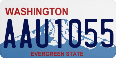 WA license plate AAU1055