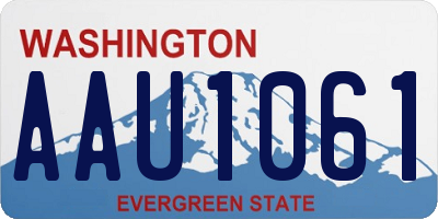 WA license plate AAU1061