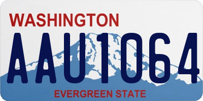 WA license plate AAU1064