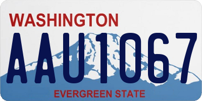WA license plate AAU1067