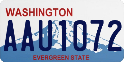 WA license plate AAU1072