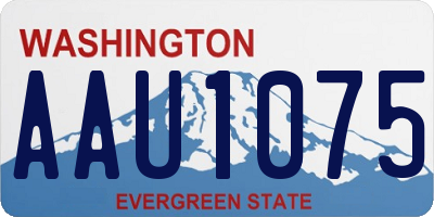 WA license plate AAU1075