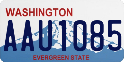 WA license plate AAU1085