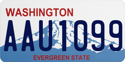 WA license plate AAU1099