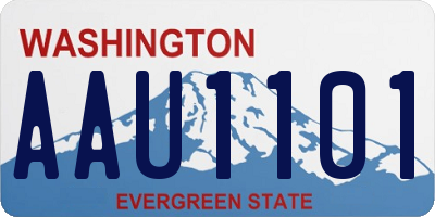 WA license plate AAU1101