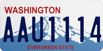WA license plate AAU1114