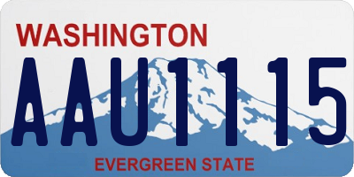 WA license plate AAU1115