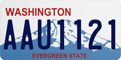 WA license plate AAU1121